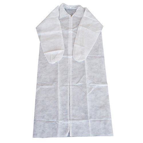 COAT DISP NON WOVEN WHT MED (50PCE) ZIP - Apparel And Footwear, Gloves ...