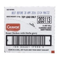 GRAVY - GRAVOX CHICKEN W/HERB (8x165g)