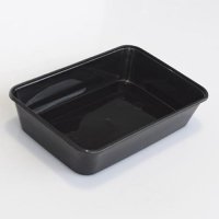 CONTAINER M/W RECT BLACK 500ml (50/S - Click for more info
